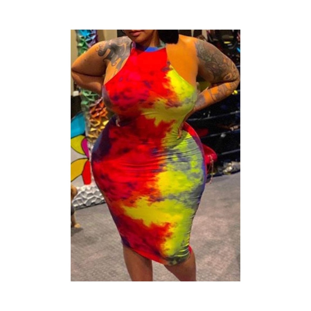 Tie Dye Plus Size Dress
